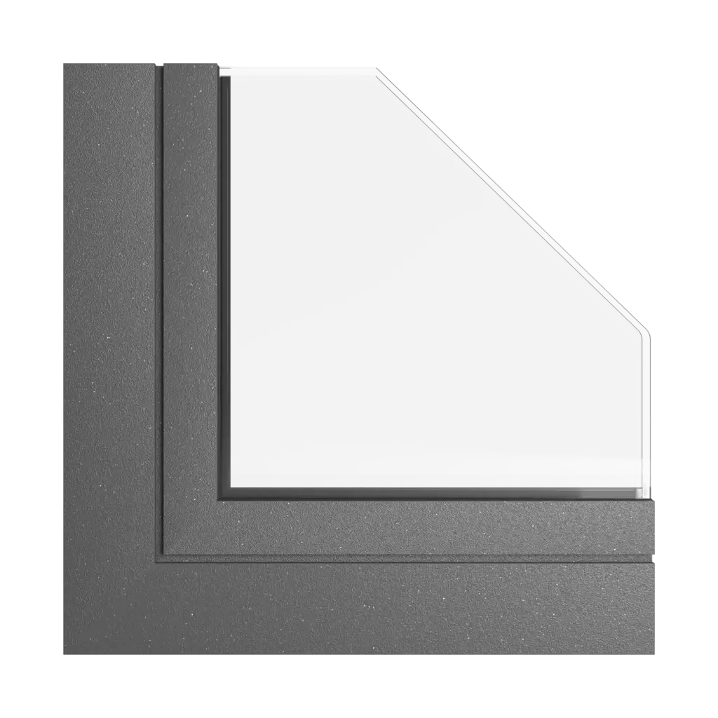 Dark gray metallic tiger products facade-windows    