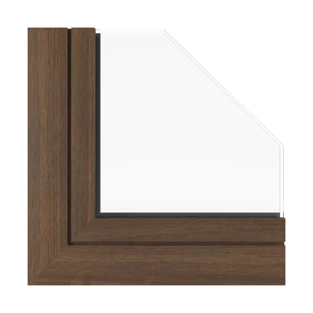 Dark walnut windows window-profiles aluprof mb-77-hs
