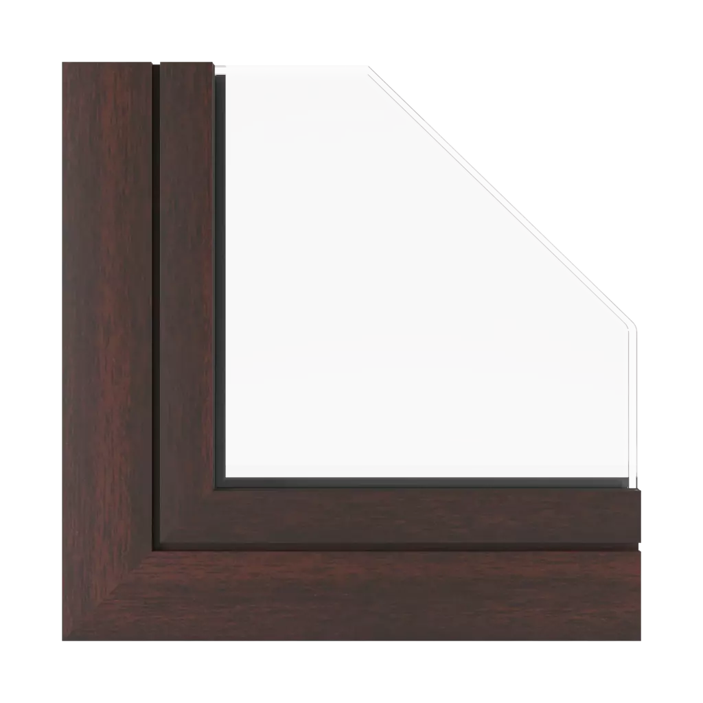 Mahogany sapeli windows window-profiles aluprof mb-77-hs