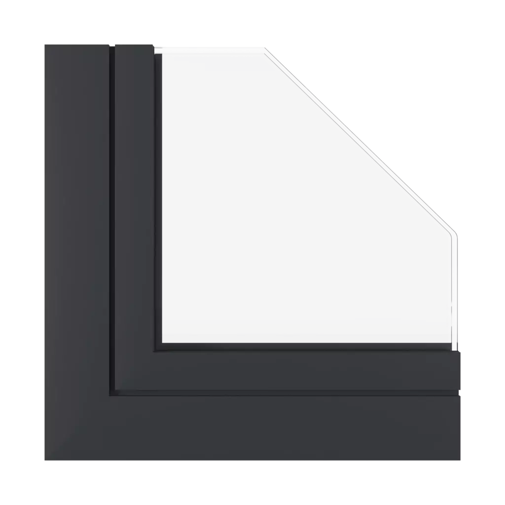 Black grey matt windows window-profiles aluprof mb-79n