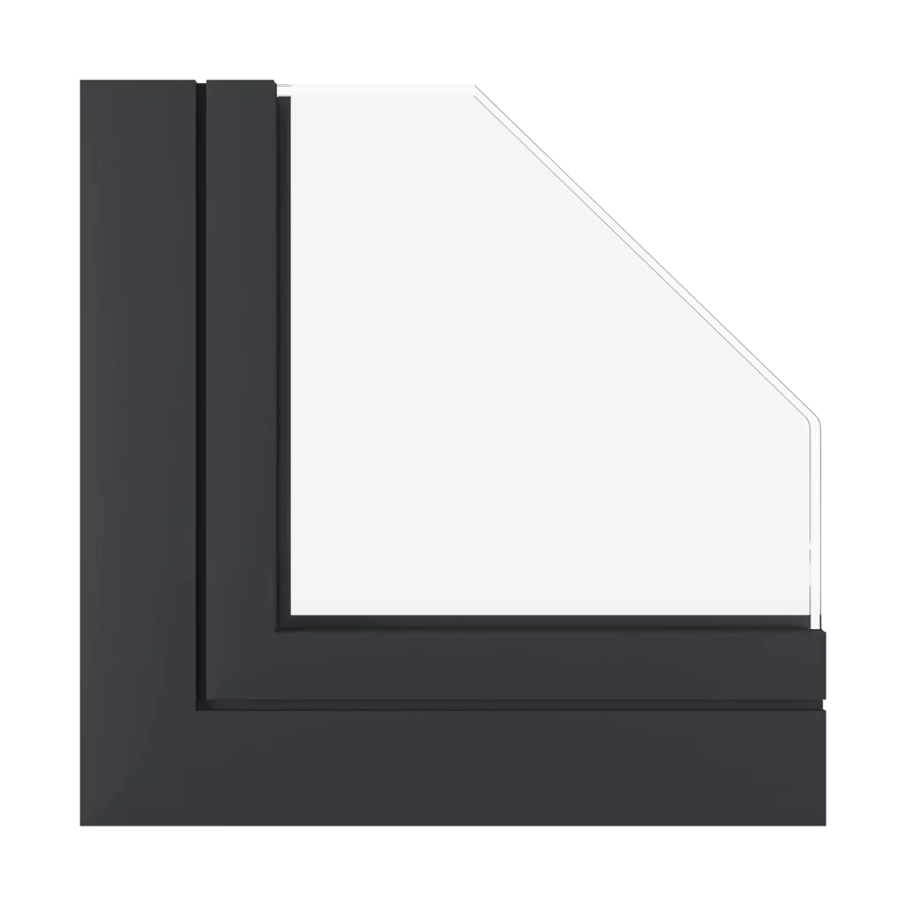 Black grey matt windows window-profiles aluprof mb-sr50n-ei