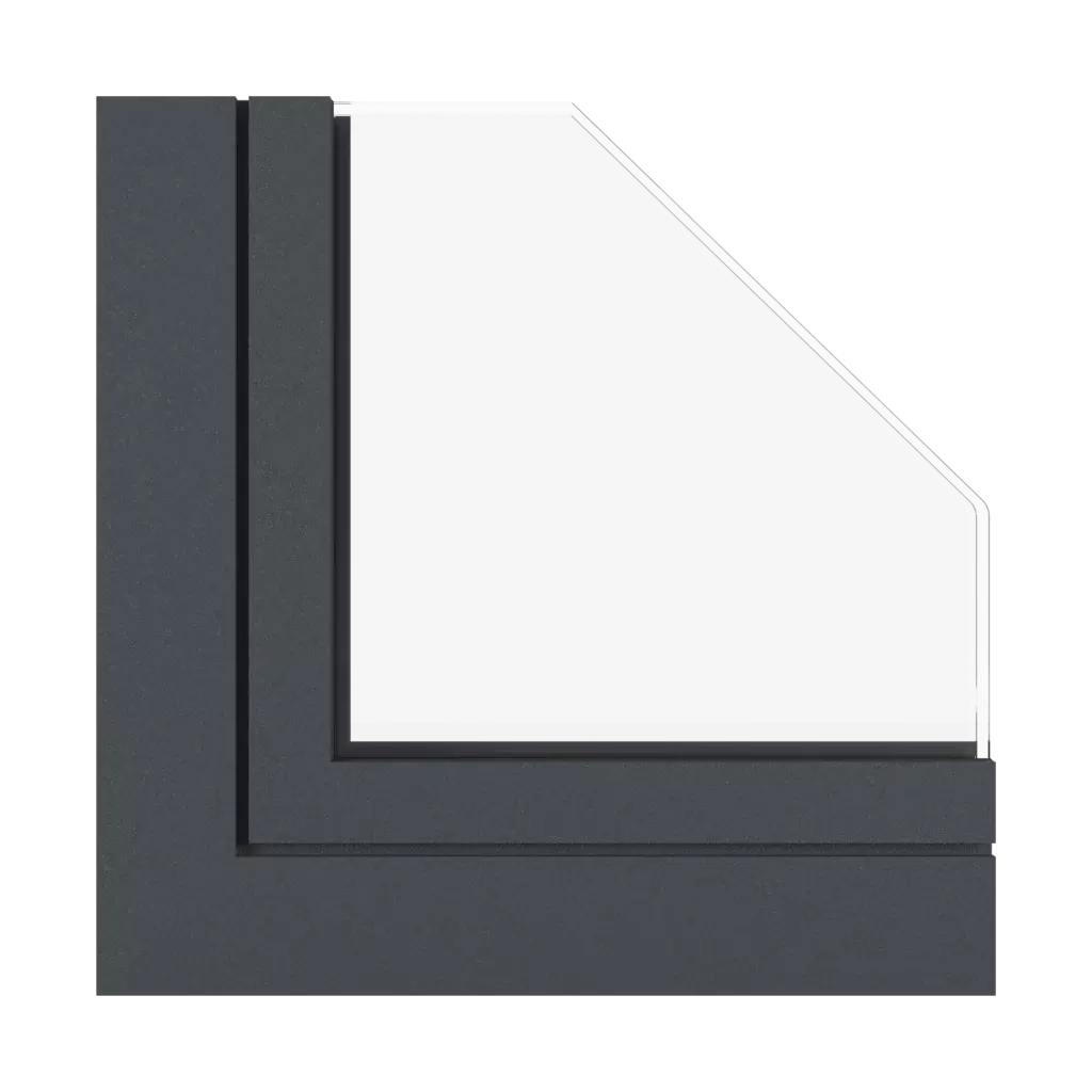 Anthracite gray fine structure windows window-profiles aluprof mb-118ei