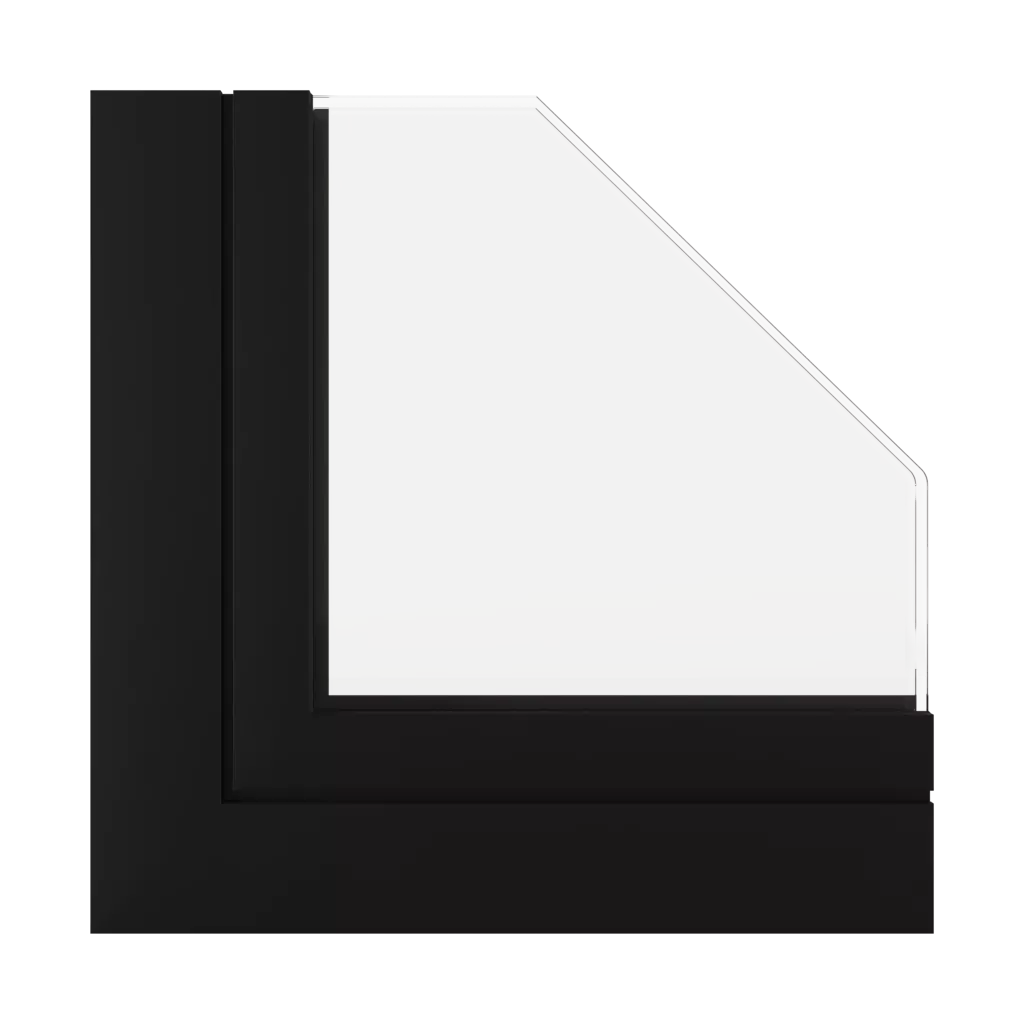 Black matte ✨ windows types-of-windows triple-leaf symmetrical-division-horizontally-33-33-33 