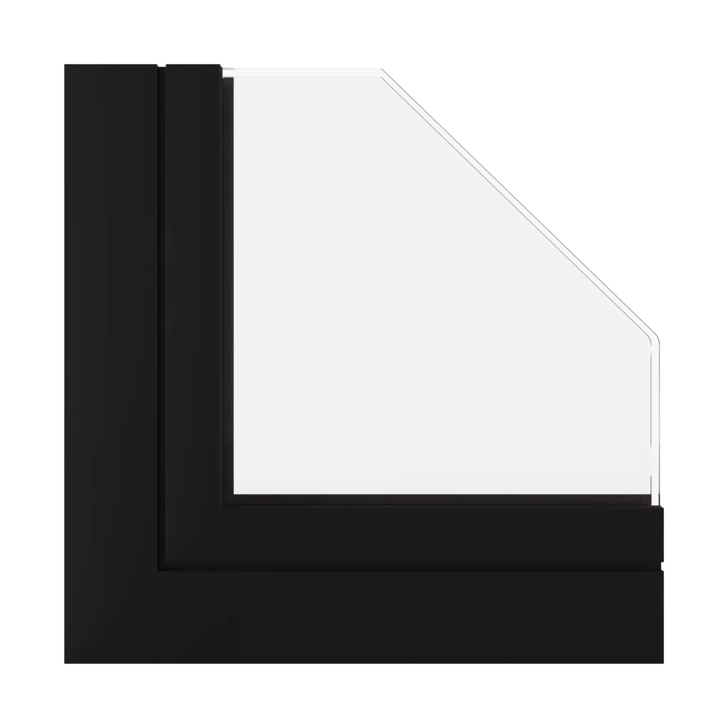 Black matte ✨ windows types-of-windows triple-leaf vertical-asymmetric-division-70-30 