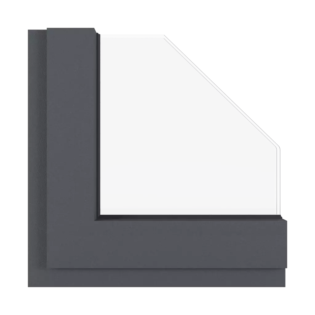 Graphite gray fine structure windows window-color aluprof-colors graphite-gray-fine-structure interior