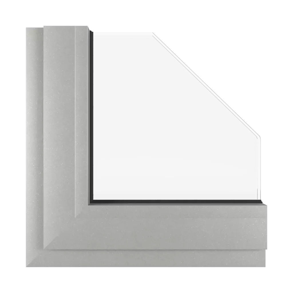 White aluminium matt windows window-color aluprof-colors silver-aluminum-matt interior