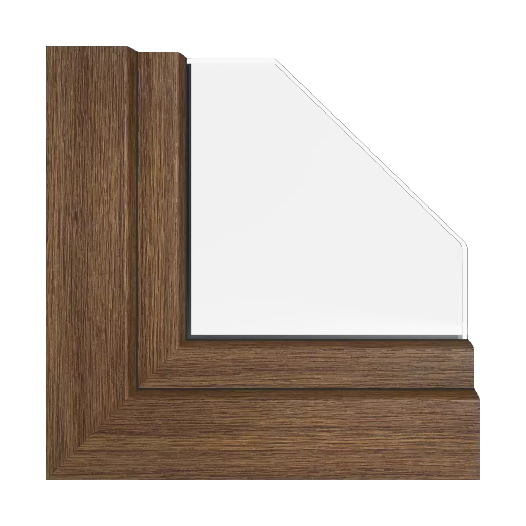Rustic oak windows window-profiles rehau synego-slide