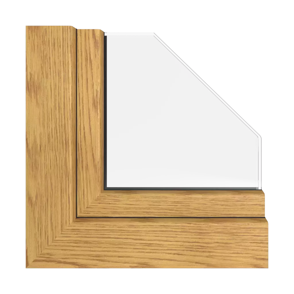 Natural oak FL-G windows window-profiles rehau hst-synego