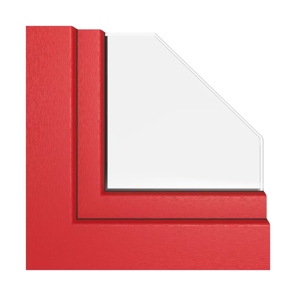 Red windows window-color rehau-colors red