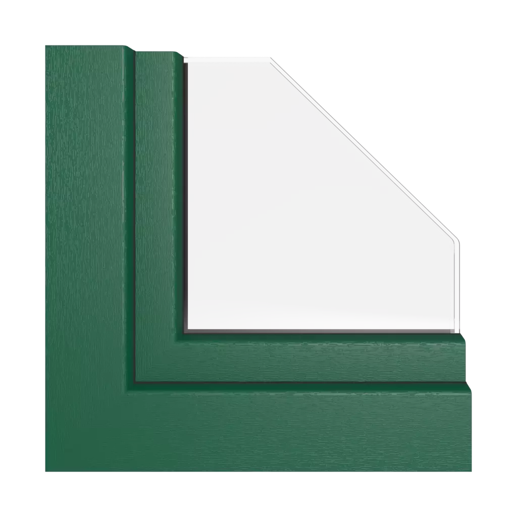 Moss green windows window-profiles rehau synego-slide