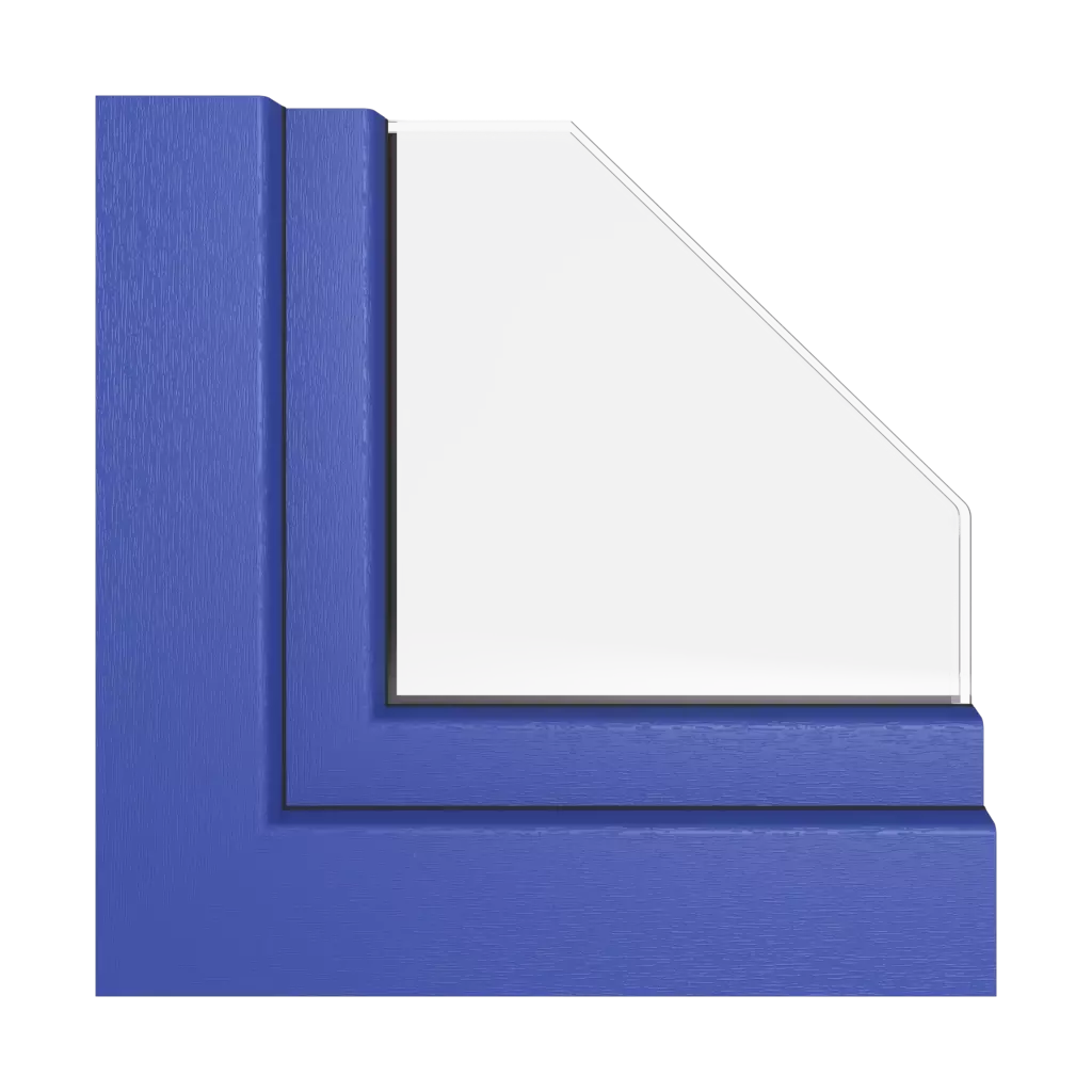 Ultramarine blue windows window-profiles rehau synego-slide