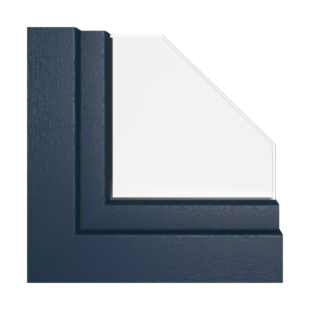 Steel blue windows window-color rehau-colors steel-blue