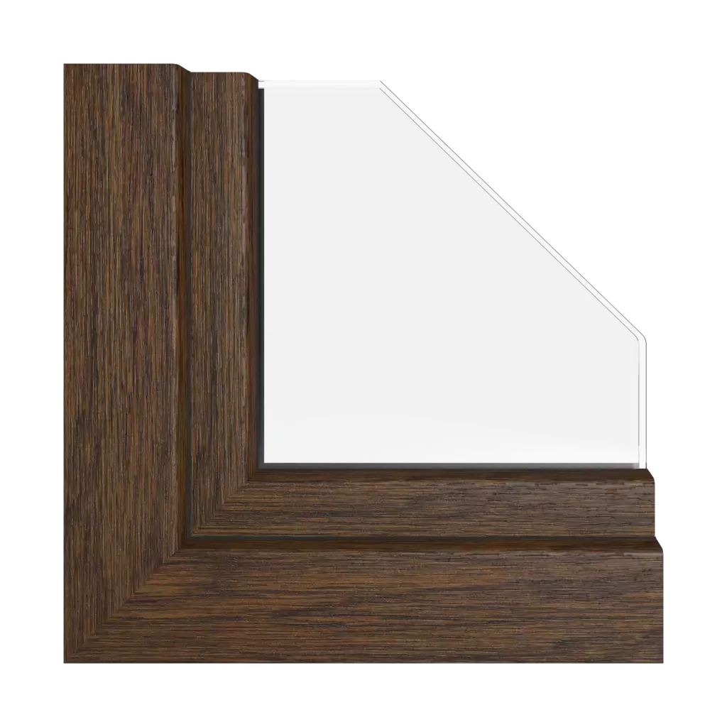 Dark oak FL-F1 windows window-profiles rehau synego