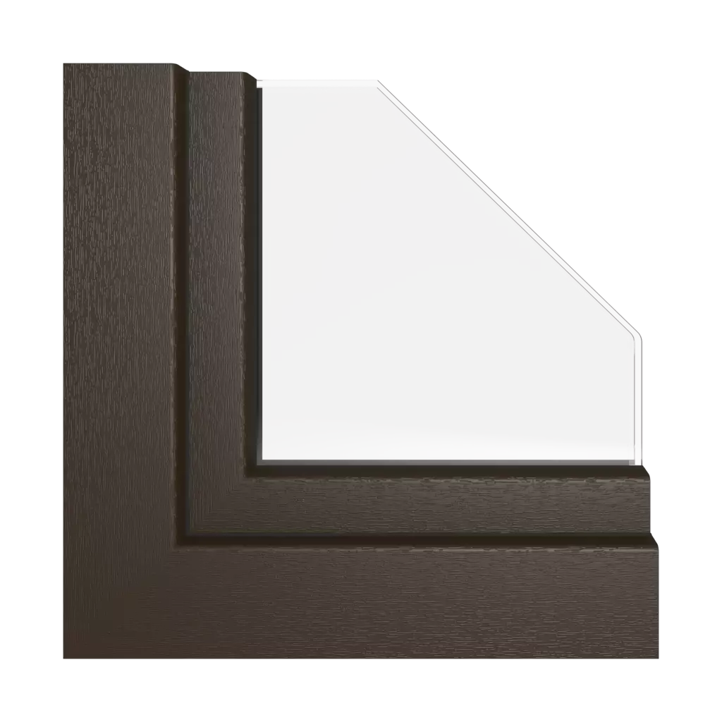 Chocolate brown windows window-profiles rehau hst-synego