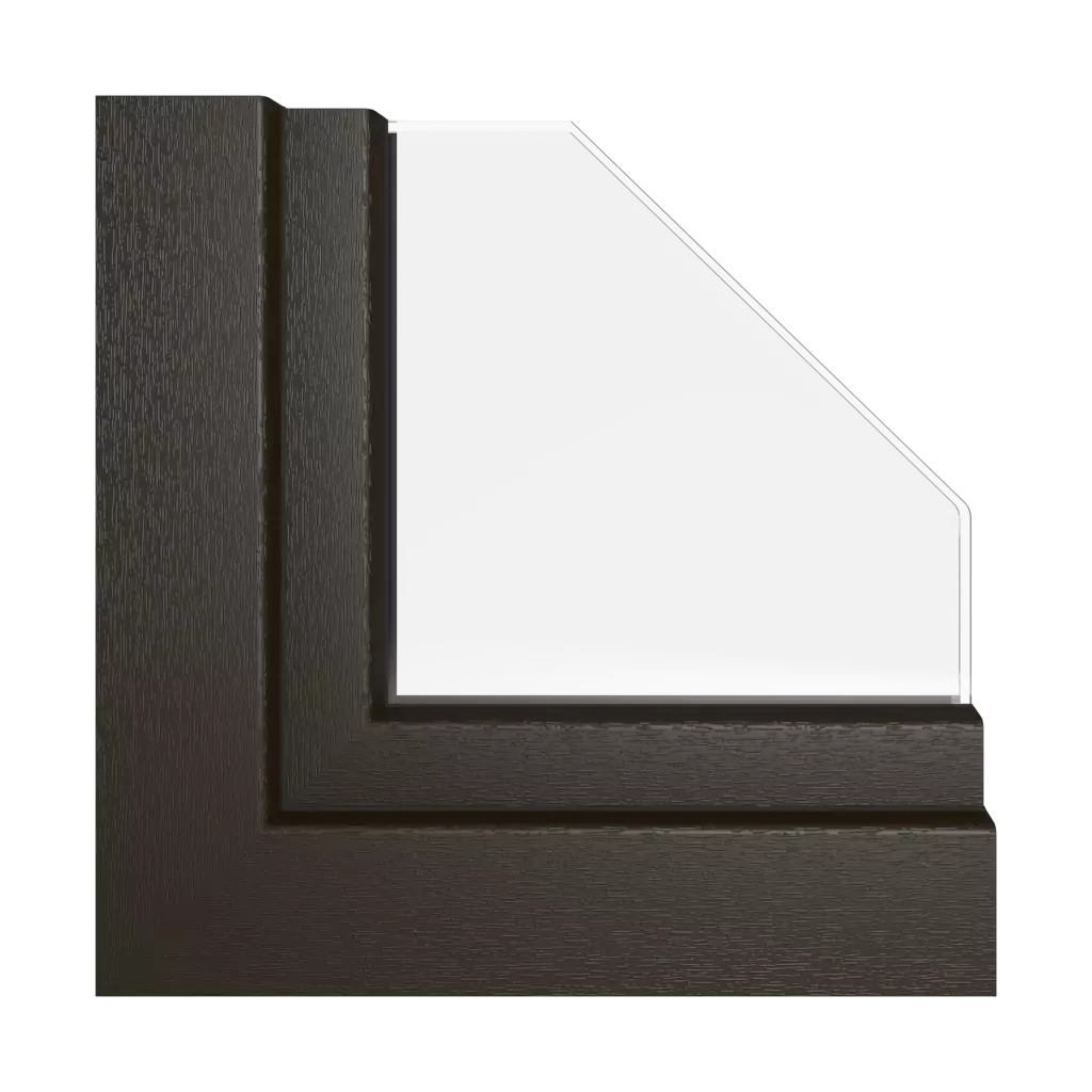 Black brown windows window-profiles rehau synego-slide