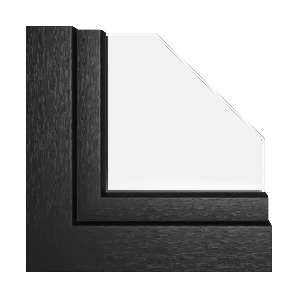 Jet black windows window-profiles rehau synego-slide