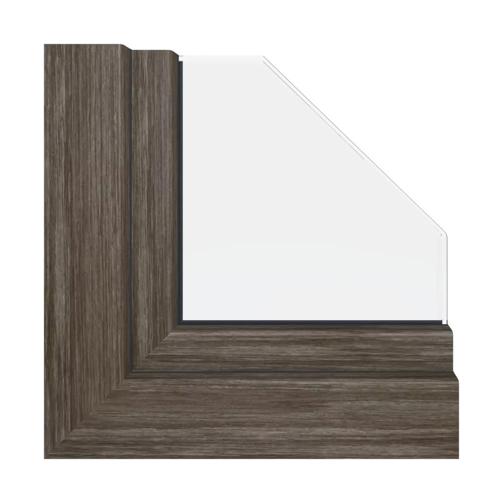 Brown sheffield oak windows window-profiles aluplast ideal-8000