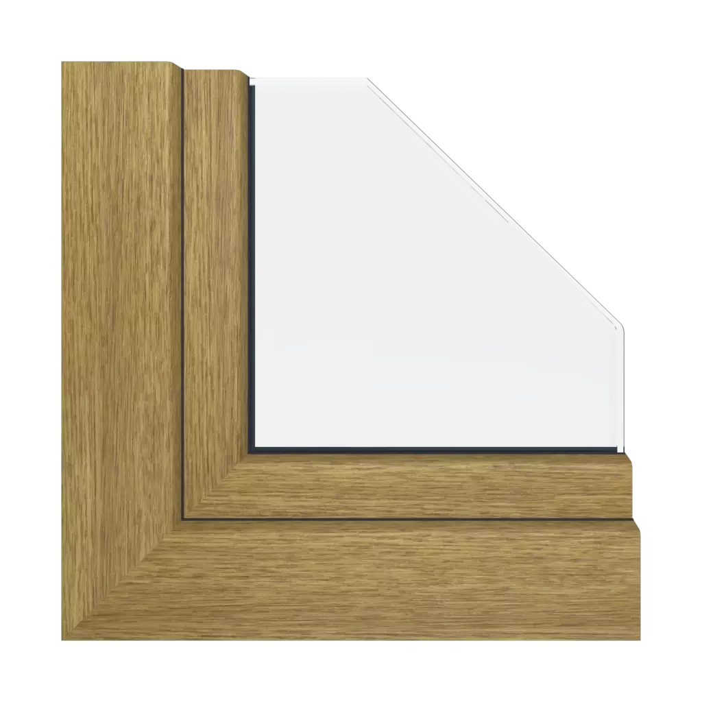 Natural oak windows window-profiles aluplast ideal-8000