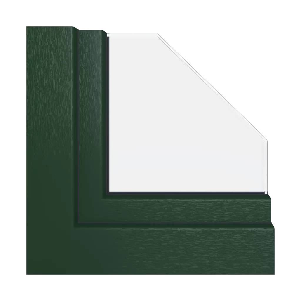 Dark green windows window-profiles aluplast energeto-8000