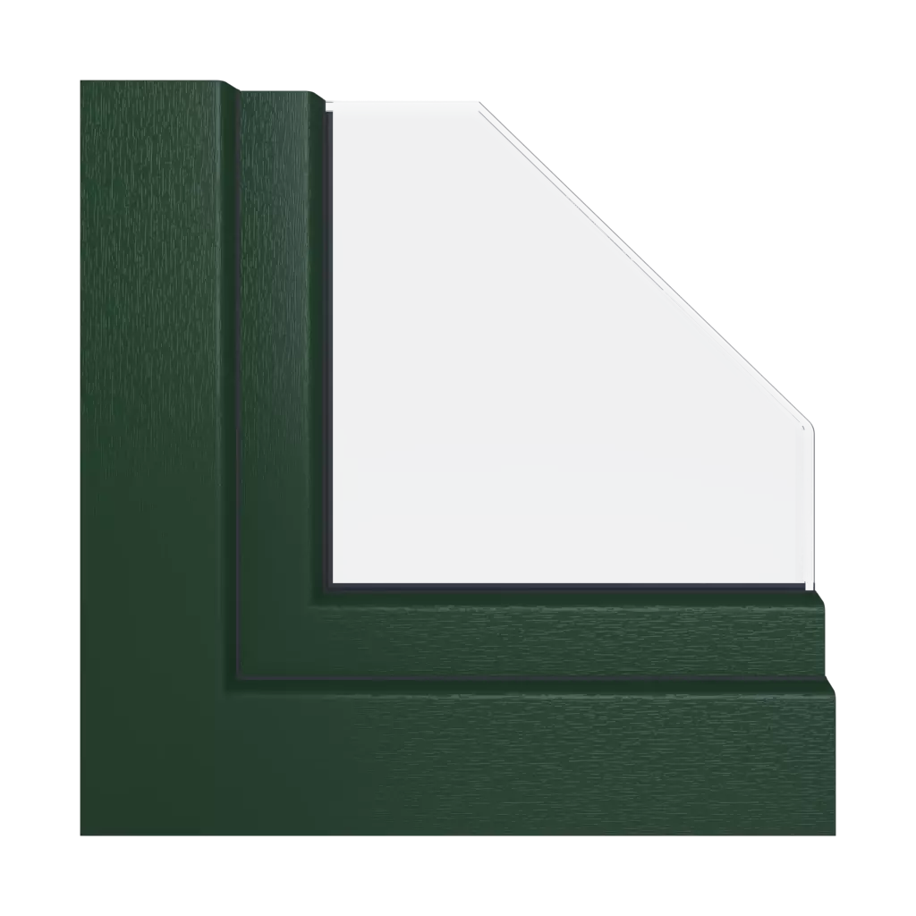 Dark green windows window-profiles aluplast ideal-4000-85-mm