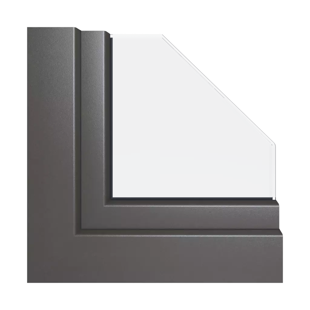 Umber gray aludec windows window-profiles aluplast energeto-8000