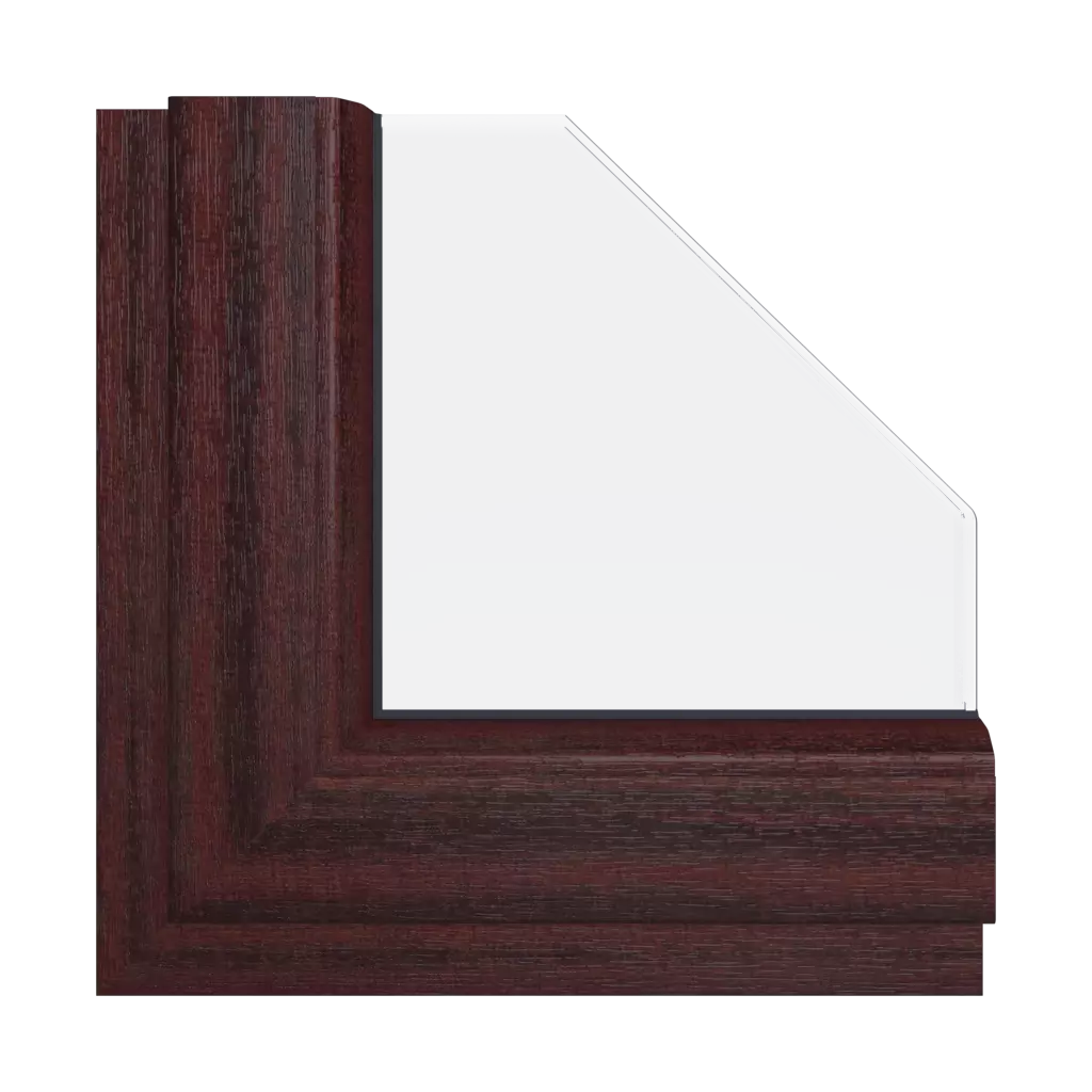 Mahogany windows window-color aluplast-colors mahogany interior