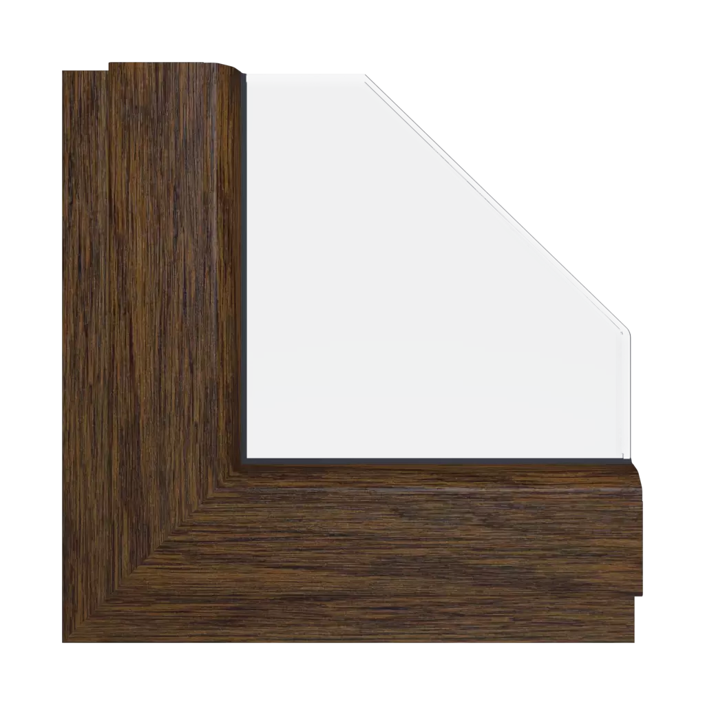 Dark oak windows window-color aluplast-colors dark-oak interior