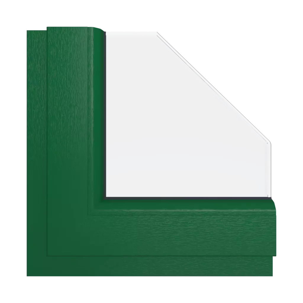 Green windows window-color aluplast-colors green interior