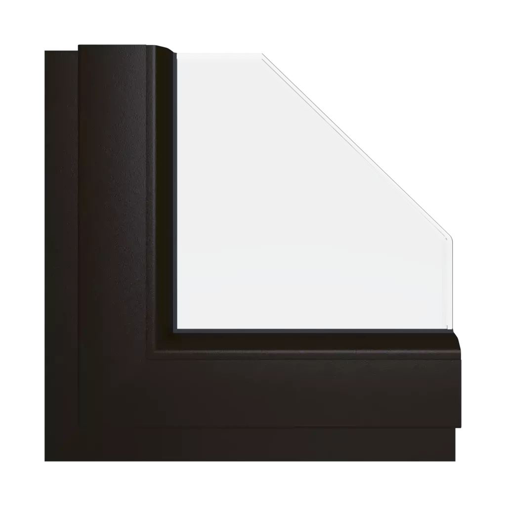 Dark brown matt windows window-color aluplast-colors dark-brown-matt interior