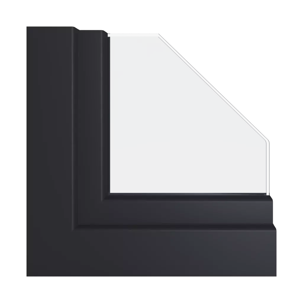 Jet Black Matt 18 windows window-profiles salamander bluevolution-82-md