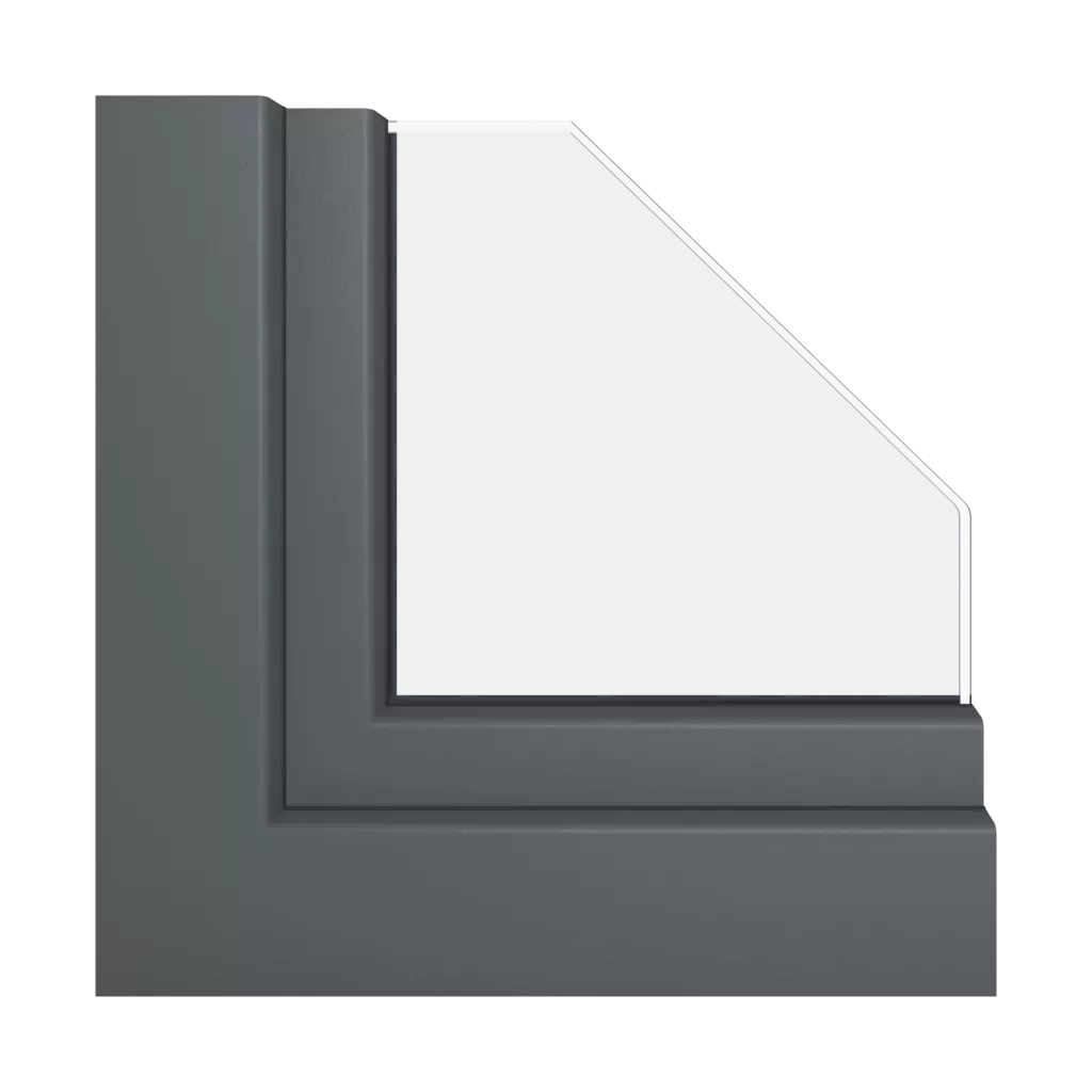 Basalt gray smooth windows window-profiles schuco livingslide