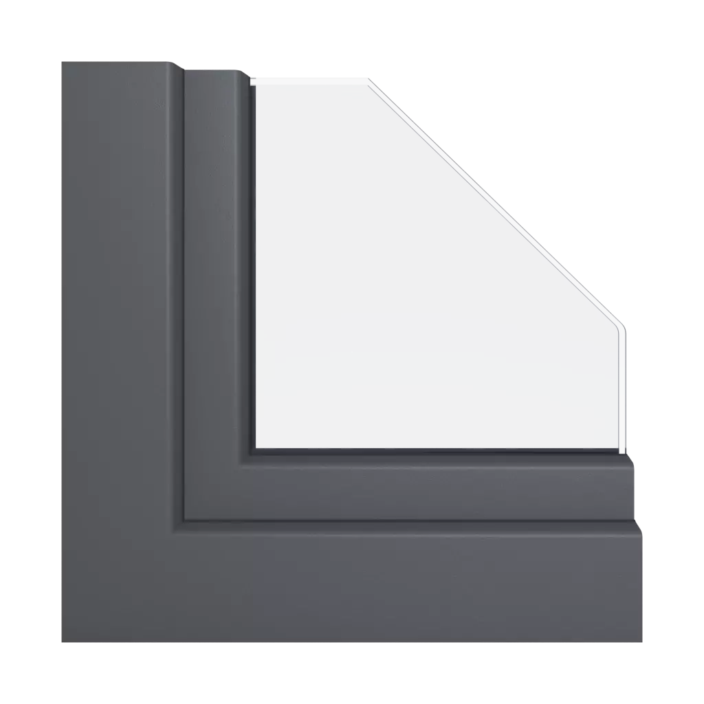 Slate gray smooth windows window-profiles schuco livingslide