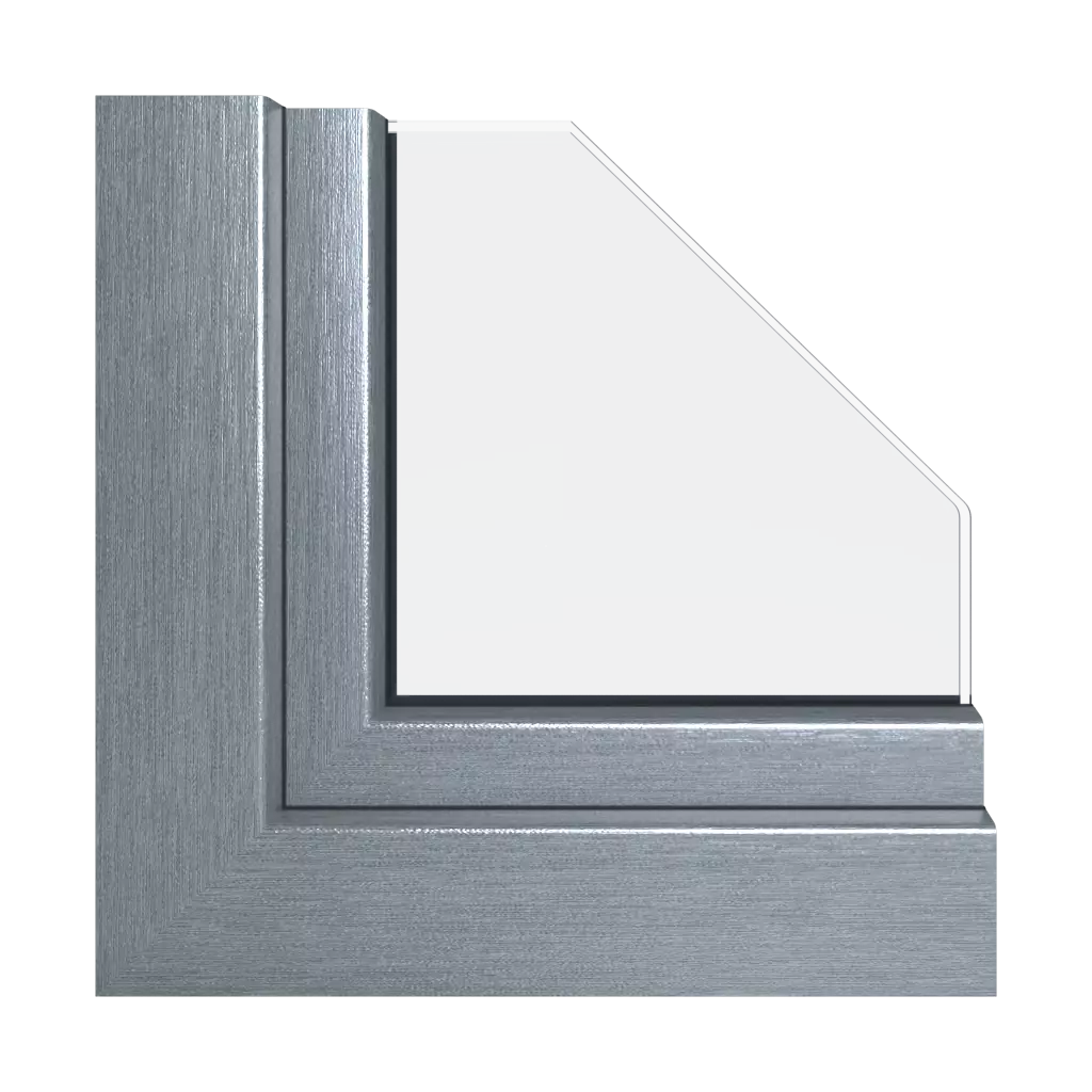 Metallic silver windows window-profiles schuco livingslide