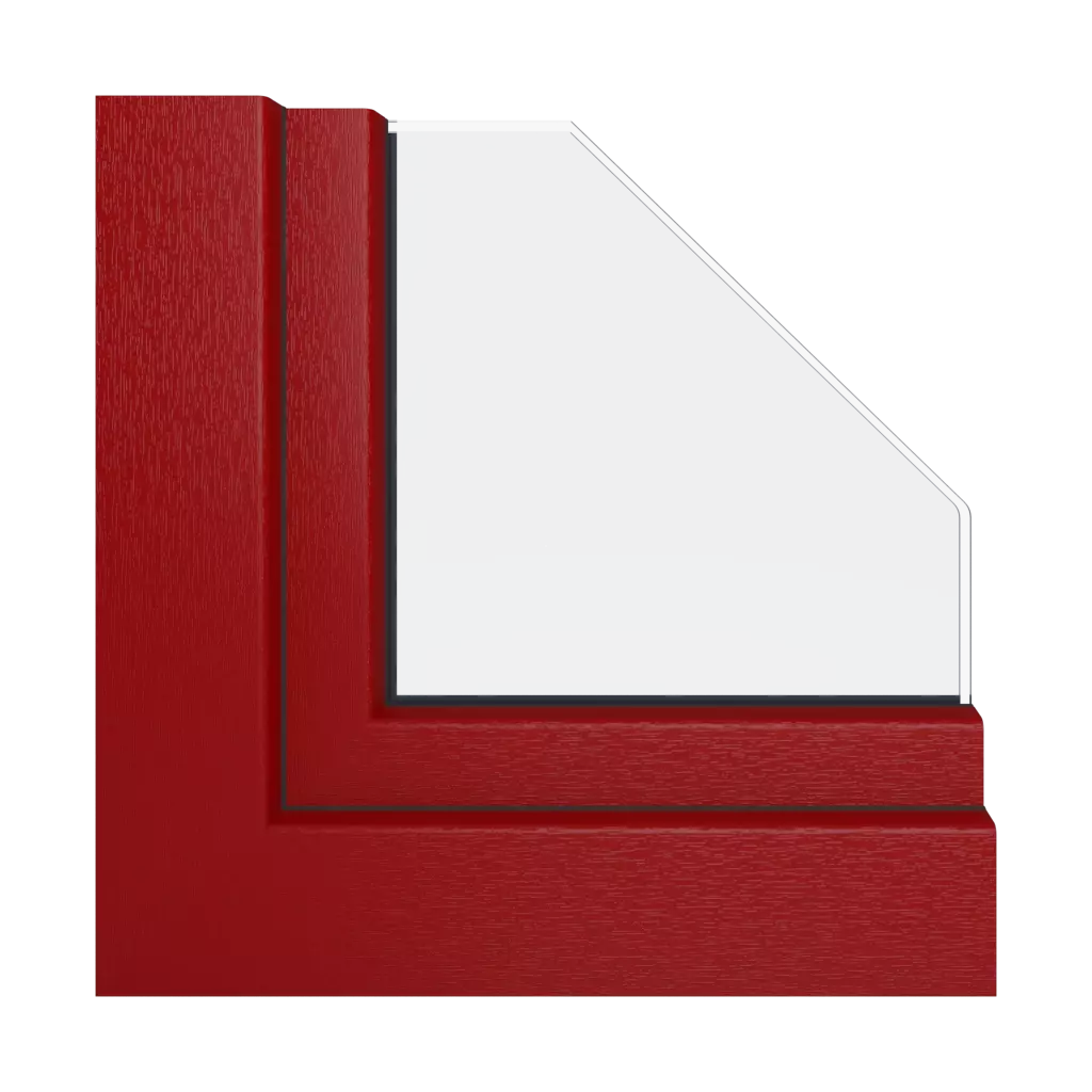 Bright red windows window-profiles schuco livingslide