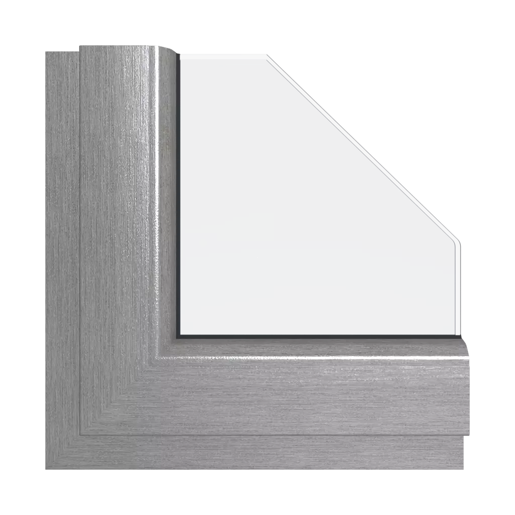 Brushed aluminum windows window-color schuco-colors brushed-aluminum interior