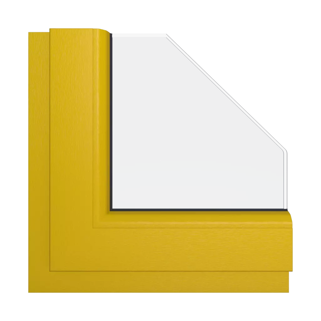 Yellow windows window-color schuco-colors yellow interior
