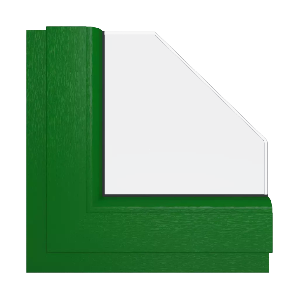 Bright green windows window-color schuco-colors bright-green interior