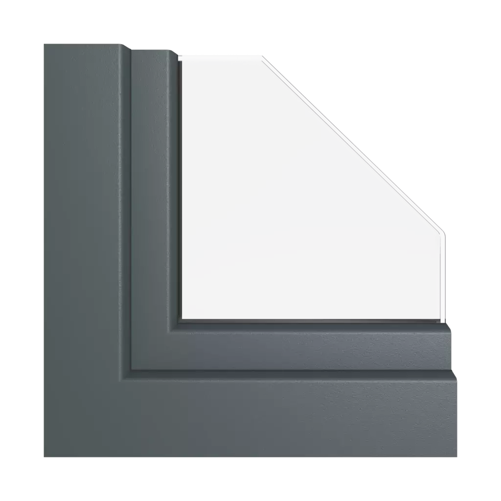 Smooth anthracite gray windows window-profiles kommerling system-88-md