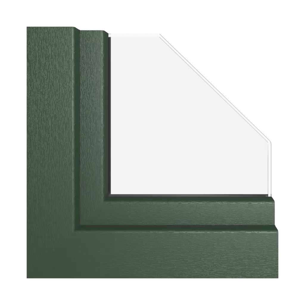Dark green windows window-color kommerling-colors dark-green