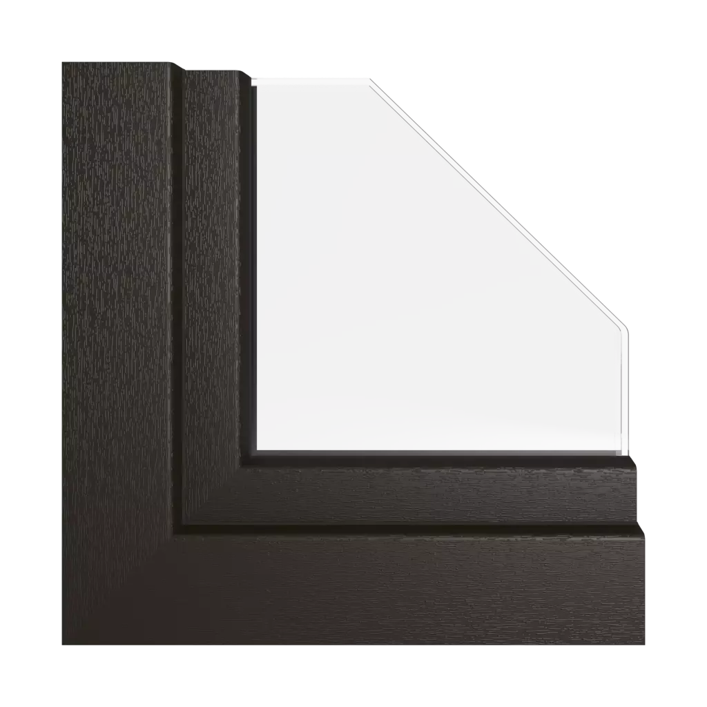 Black and brown windows window-profiles kommerling premidoor-76-hst