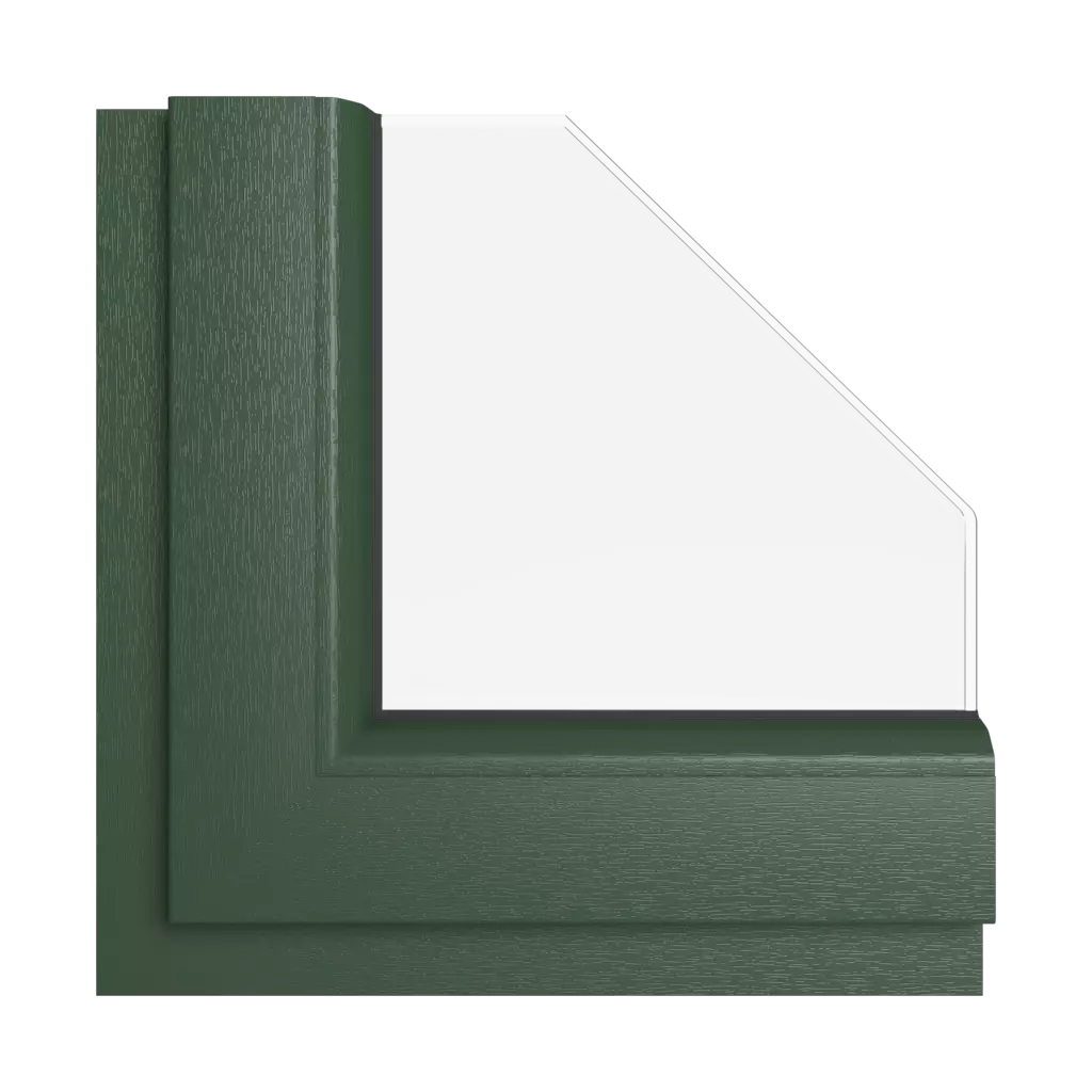 Dark green windows window-color kommerling-colors dark-green interior