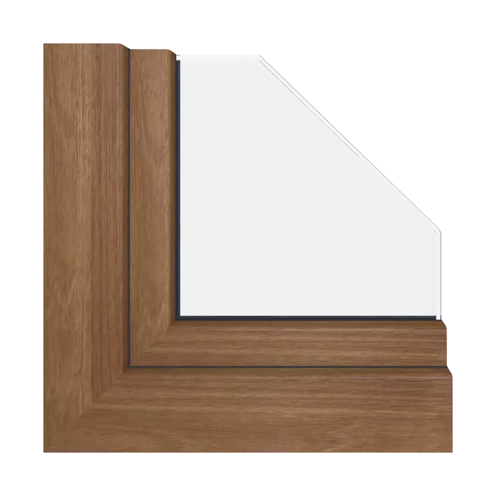 Natural walnut windows window-profiles gealan hst-s-9000