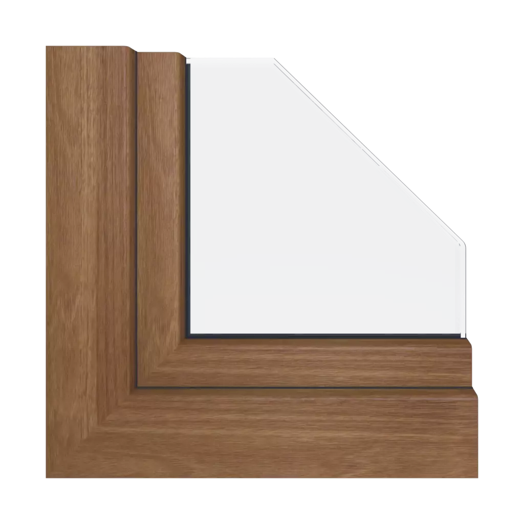 Natural walnut windows window-profiles gealan smoovio