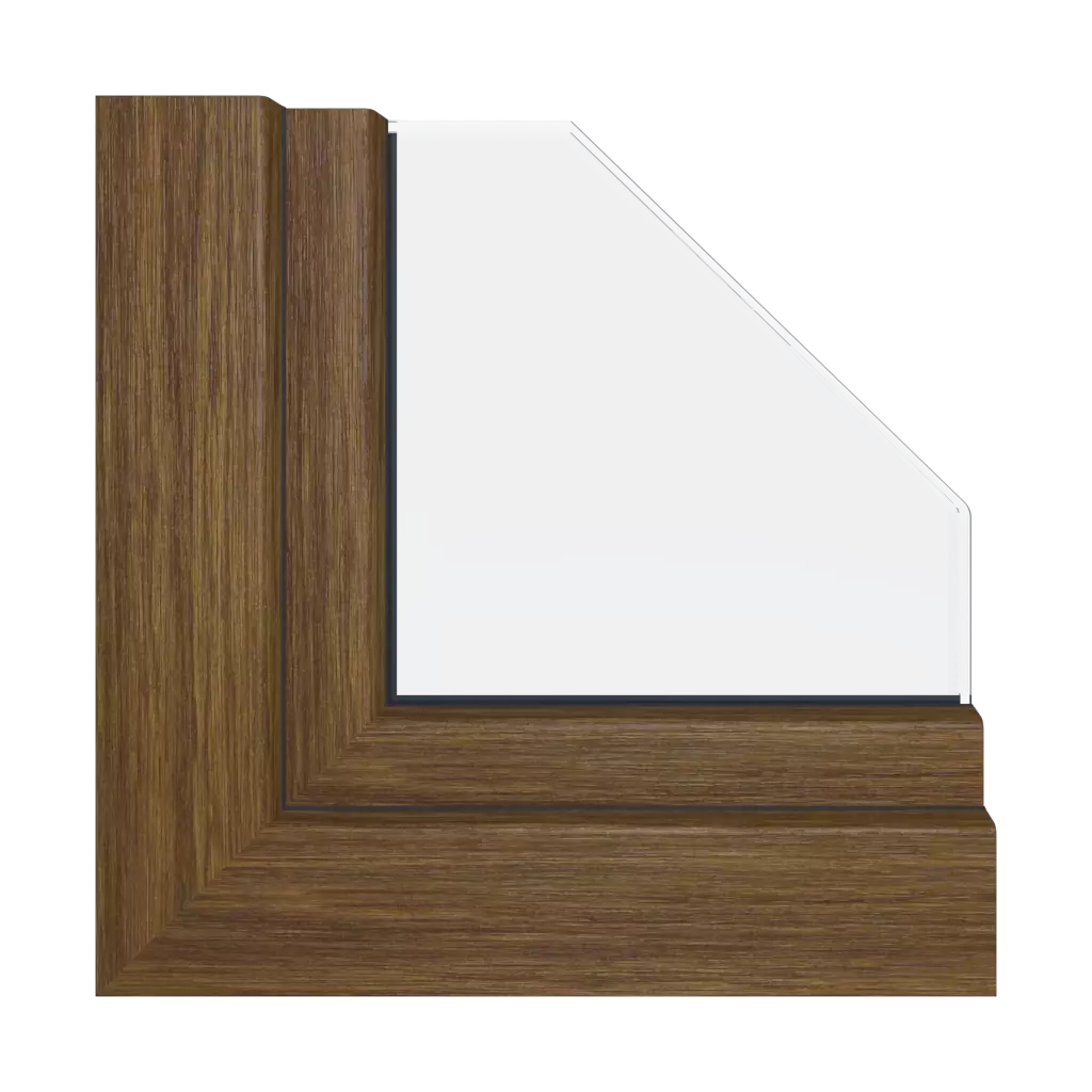 Rustic oak windows window-profiles gealan smoovio