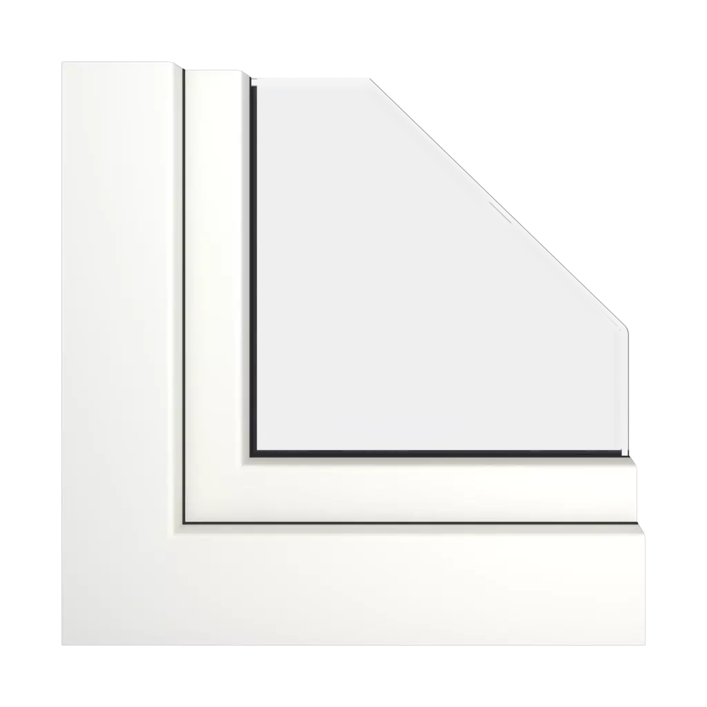 Pure white matte RAL 9010 windows window-profiles gealan hst-s-9000