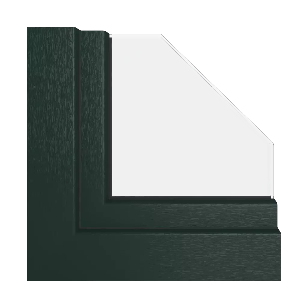 Dark green windows window-profiles gealan smoovio