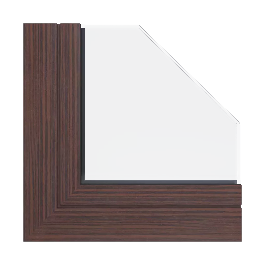 Dark mahogany wood effect products aluminum-windows    