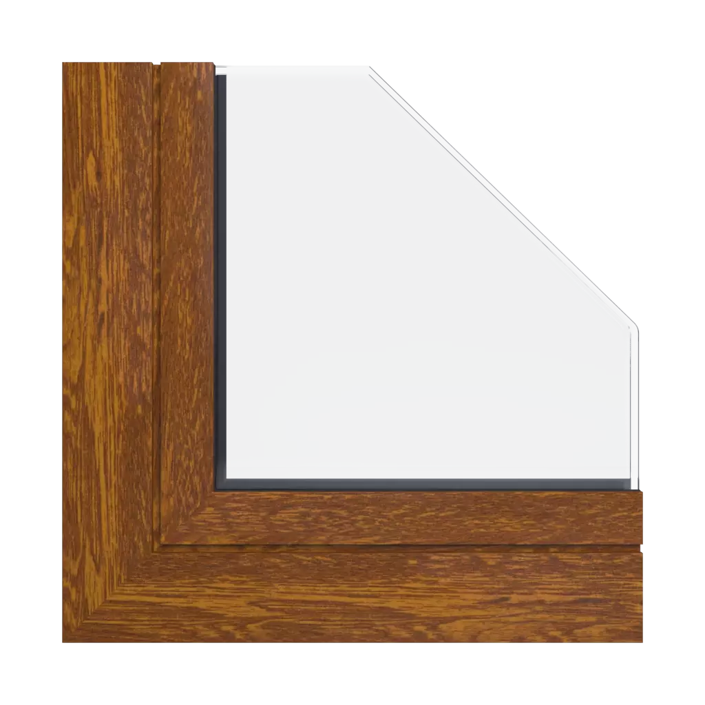 Golden oak wood effect products folding-windows    