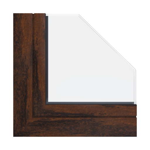 Rustic rust windows window-profiles aliplast ultraglide