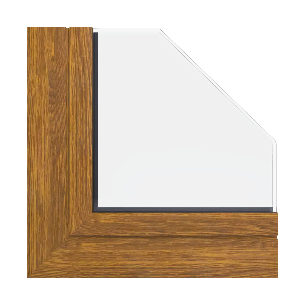Classic golden oak wood effect ✨ windows types-of-windows four-leaf vertical-asymmetric-division-30-70-with-a-movable-mullion 